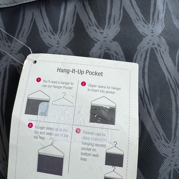 Thirty One Hang It Up Pocket. Grey and white. New with tags! - Picture 2 of 3
